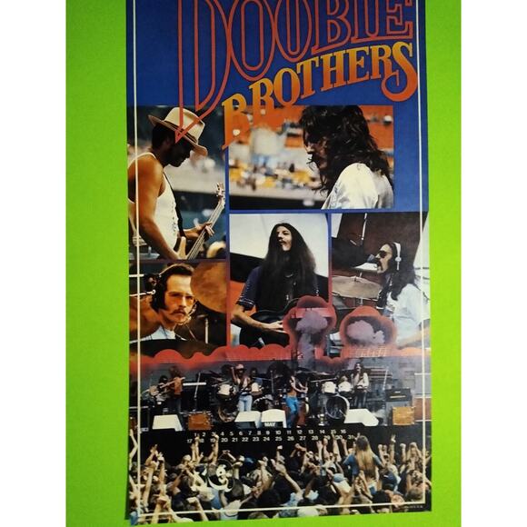 DOOBIE BROTHERS Vintage Rock Music Poster 50 Years Old From The Rocking 1970's - Picture 3 of 5